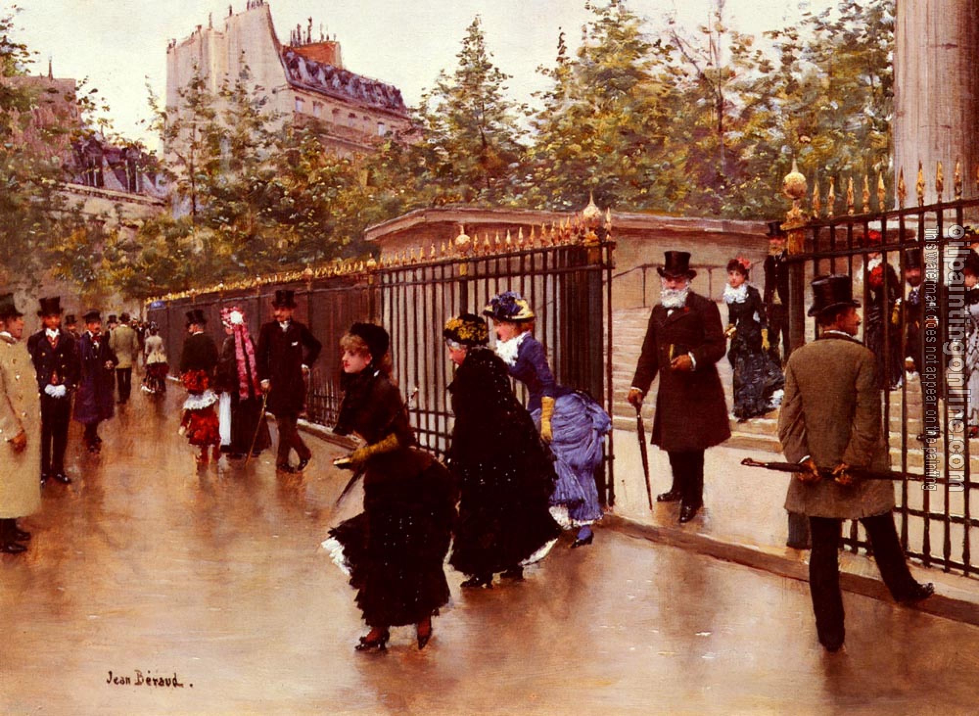 Jean Beraud - Sortant De La Madeleine, Paris